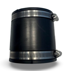 Aqua Universe 3" Flexible Rubber Connector 100x100x100mm with Hose Clips