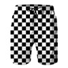 BUGKHD Checkerboard Modern Black Checkered Pattern Men's Summer Beach Shorts,