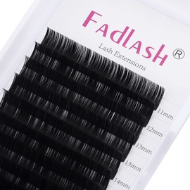 Lash Extension 0.15 Classic Eyelash Extensions J/B/C/CC/D/DD/LC/LD Curl Lash Extensions Individual Lash Extensions Mixed Length 11-19mm Professional Salon Use (0.15-D, 11-19mm)