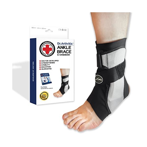 Doctor Developed Ankle Brace for Sprained Ankle, Support Stabilizer Splint for Injured Foot â Foot Brace/ Achilles & Peroneal Tendonitis â Ankle Brace For Women / Men (Medium, Single, Left)