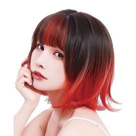 TefuRe F-D118-LtOr Wig, Short Bob, Full Wig, Women's, Small Face, Natural, Heat Resistant, Daily Use, Women’s Clothing, Women's Wig