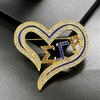 Personality sorority society Sigma Gamma Rho Heart Letter metal Brooch