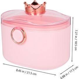 BESTOYARD Caja Organizadora de Ligas para Cabello Doble Capa con Tapa Transparente Rosa Contenedor Portátil para Accesorios y Clips Gran Capacidad para Niñas y Uso Oficina
