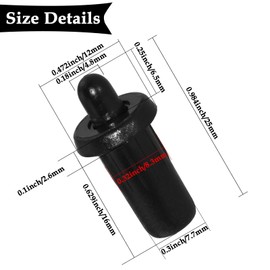 Aifeier ET 8 Pieces Cabinet Door Repair Pins Damper Replacement Repair Pins Blinds Spring Loaded Furniture Fittings Door Spring Parts, Black