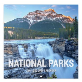 2026 Calendar - Jan. 2026 - DEC. 2026, Wall Calendar, 26 Calendar, 12'' × 24''(Open), Wall Calendars 2026 with Thick Paper, Large Blocks, Hanging Holes, National Parks Wall Calendar