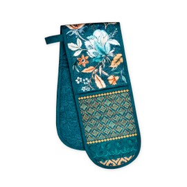 Maison d' Hermine Double Oven Mitts 100% Cotton 18cm x 89cm Easter Double Oven Mitt BBQ Cooking Gloves with Loop for Baking, Grilling, Home, Handling Hot Pans, Luxury Loft - Spring/Summer