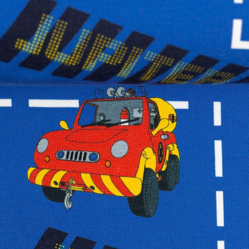 Swafing Fireman Sam Cotton Jersey Fabric for Children Coupon (Blue,