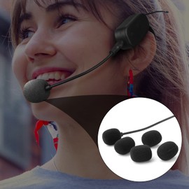 22 Pieces Foam Microphone Earphones Small Noise Filter Thick Anti-Beam Foam Case for Microphone Lavalier Headphones Mini Size (Black)