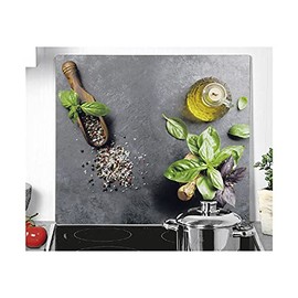 Kesper Basil Multi-Glass Cutting Plate 56 x 50 x 1.4 cm Grey / Green / Brown