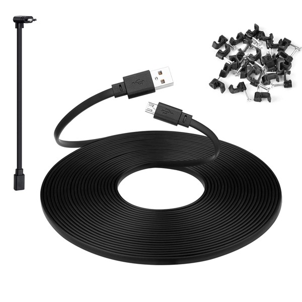 Smays 25 ft Micro USB Extension Cable Compatible with Wyze