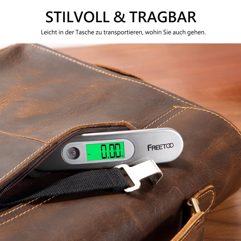 Freetoo Digital Luggage Scales, Portable Hanging Scales, LCD Display with