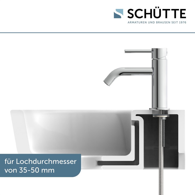 SCHÜTTE ARAGON 37955 Cold Water Tap Bathroom Only for Cold