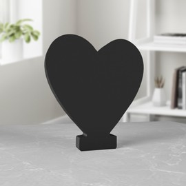 Aruatu 6 Inch Black Wood Letters Unfinished Wood Letters for Wall Decor Decorative Standing Letters Slices Sign Board Decoration for Craft Home Party Projects (Love)