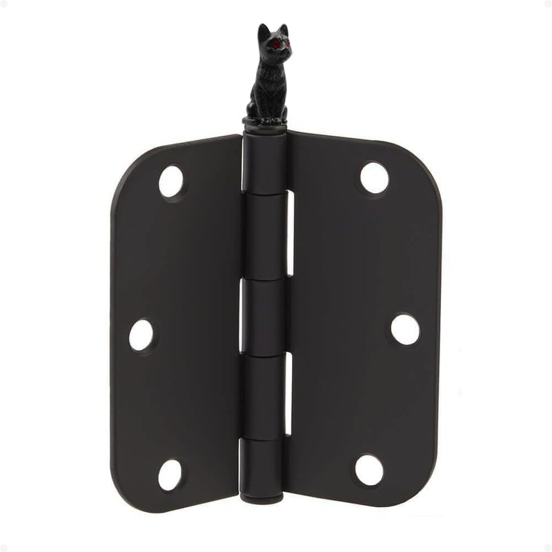 Black Cat Hinge Heads Decorative Topper Set of 6 -