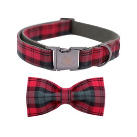 Elegant little tail Dog Collar, Cotton and Webbing, Christmas Dog Collar, Girl or Boy Adjustable Dog Collars, Pet Gift for Small Medium Dogs