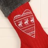 Dibor 2 Red Knitted Nordic Christmas Stockings Heart Stitching and