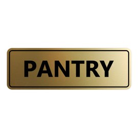 Signs ByLITA Standard Pantry Sign (Brushed Gold) - Medium