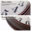 VIKMARI 30 cm Vintage Wall Clock, Large Retro Brown Wall