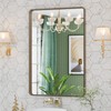 LOAAO 24”X36” Bronze Bathroom Mirrors for Vanity, Rounded Rectangle Brushed