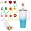 2Pcs Yellow Sunflower Straw Plug,Reusable Splash Proof Plugs Kitchen Tool