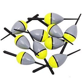 LSHEL Fishing Bobber Cork Float Illuminated Balsa Wood FL6 Pack of 10