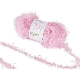 ウルベヒヤーン 50ｇ　アイラッシュヤーン フラダンス用クロシェットレイやシュシュ作りに最適【ハワイアン・カラー】 (パステルピンク)