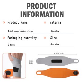 WZLL.SLSP 2 Pack Wrist Compression Band，Adjustable Thin Wrist Brace Carpal Tunnel Wraps Support for Sport,Arthritis Tendonitis,Sprains,Pain