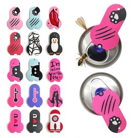CTabPals 1PC New Soda Can Opener Can Cover for Soda Easy Tab Opener and Drink Protector Cute Beverage Barricade for Coke Shields from Bugs,Bees,Flies,Dust at Party,BBQ, Beach(Cat Paw Rose Red)