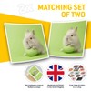 Square Stickers (Set of 2) 7.5cm - Cute Easter Bunny