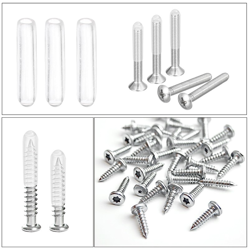 PATIKIL 3mm ID Rubber End Caps, 100Pcs Round Tube Bolt