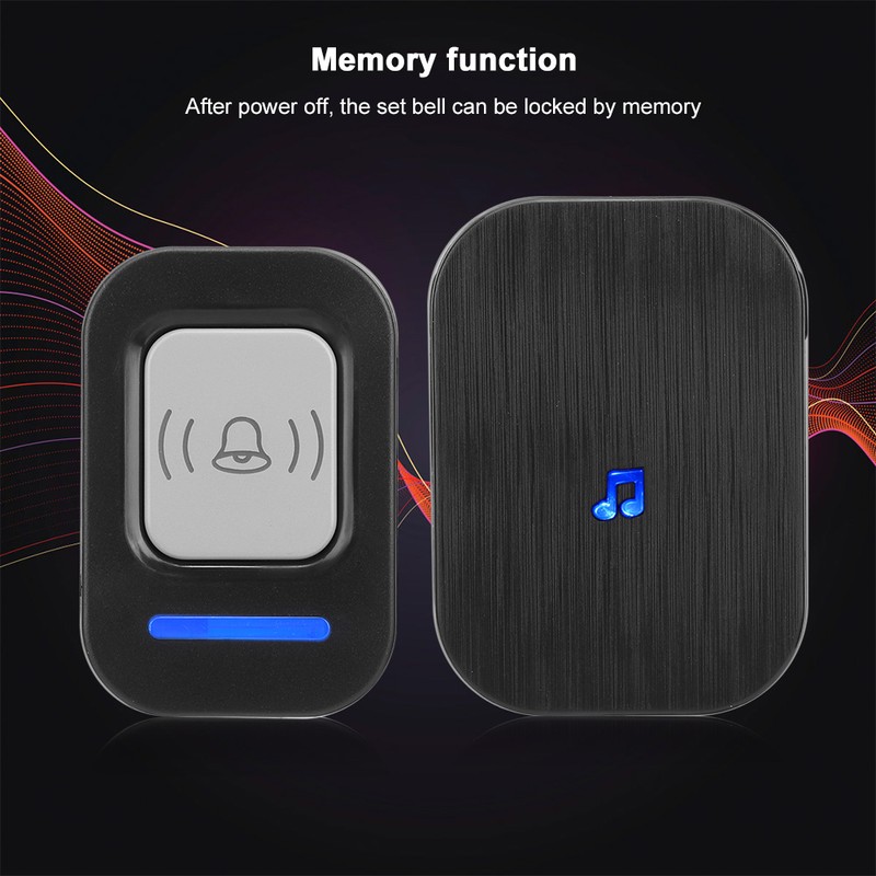 Home Wireless Doorbell 984.3ft Long Distance Music Door Chime Access