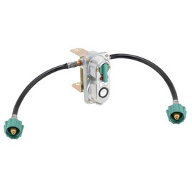 RecPro RV Propane Gas Regulator 2-Stage Auto Changeover | 11.5" Pigtail Hose Connector | 250 PSI | 287,500 BTU | Mounting Bracket & Cover | For RVs, Vans & Trailers