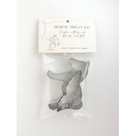 Horse Treat Kit – 2-Piece Horse & Carrot Cookie Cutter Set – DIY Homemade Horse Treats with Healthy Recipe – Fun Gift for Equestrians & Horse Lovers