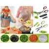 Hitopin 2 x stainless steel kitchen scissors, 5 blades herb