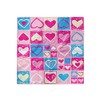 Ambesonne Colorful Head Scarf, Hearts in Square Shape, Hair Wrap,