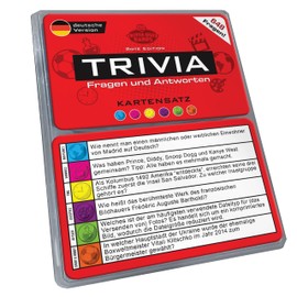 Trivia Card Set, Questions and Answers, Expansion Set, Board Games, Quiz, Pubquiz [German Edition] (Red Edition)
