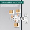 6 Pack Inset Overlay Soft Close Cabinet Hinges 105° Frameless