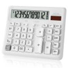 Desk Calculator 12 Digit with Big Buttons, Desktop Dual Power