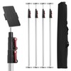 10FT Dust Barrier Poles 4 Pack withCarry Bag, Stainless Steel