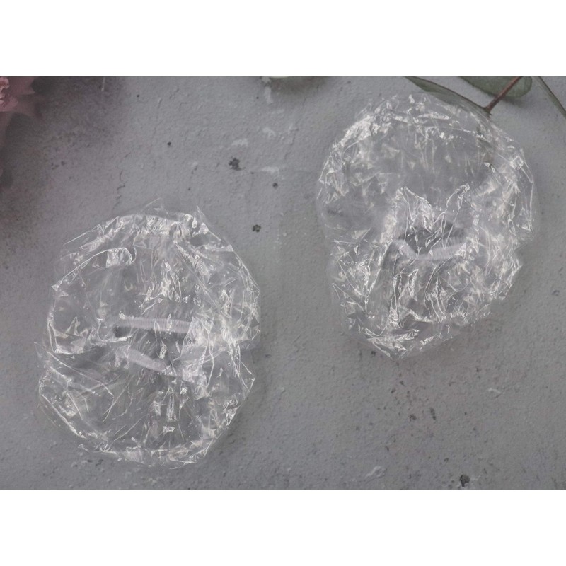 Sowaka 50 Pcs Ear Cap Disposable Clear Elastic Waterproof Ear