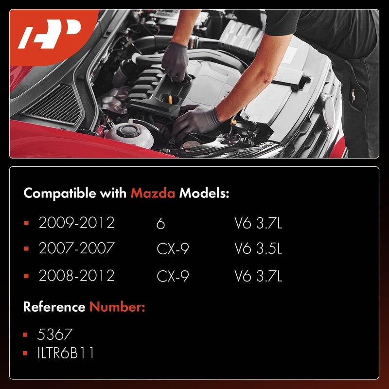 A-Premium Iridium Platinum Bujías compatibles con Mazda 6 2009-2012, CX-9