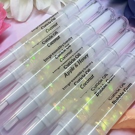 Cuticle oil pen for nail growth customizable sparkle and fragrance Nail Care Applicator Manicure - one pen 3ml Lemon Scent - Color: No Sparkle, Scent: Honeysuckle & Jasmine