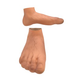 Nicky Bigs Novelties Jumbo Feet Slippers - Funny Shoes That Look Like Giant Feet, Big Toe Slippers for Cosplay, Hobbit Feet, Ugly and Weird Foot Costume Accessories, Beige, One Size