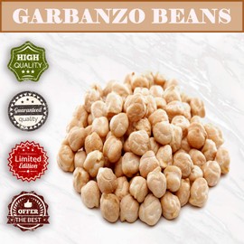 Natural Garbanzo Beans | Kabuli Chana |Pure White Chickpeas | Dried Peas, Chickpeas, Garbanzo Beans |Great For Cooking | Protein Rich, Kosher, Bulk, Non-GMO | 1.5 Pound (1.5lbs) By NY SPICE SHOP