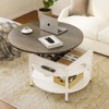 FABATO Round Lift Top Coffee Table for Living Room, 35.43''