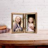 Lawrence Frames 11746D Classic Bead Picture Frame, 4x6 Double, Gold