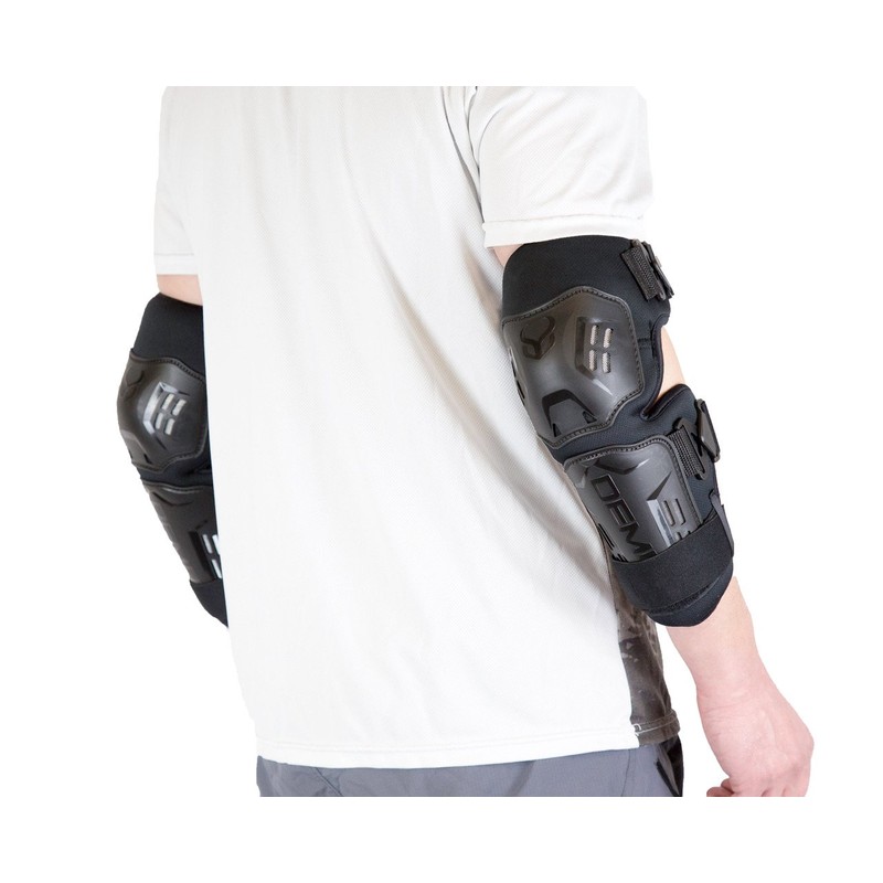 Demon Tactic Knee, Shin and Elbow Guards |BMX|Mountain Bike|Motorcycle (Black,