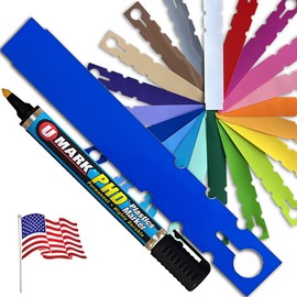 TAGKRAFTERS 7" x 1" Dark Blue with Marker - 150 Pcs - Plastic Plant Tags and Labels - Wrap Around Thermal Plastic - Nursery Garden Tree Labels | Made in The USA |