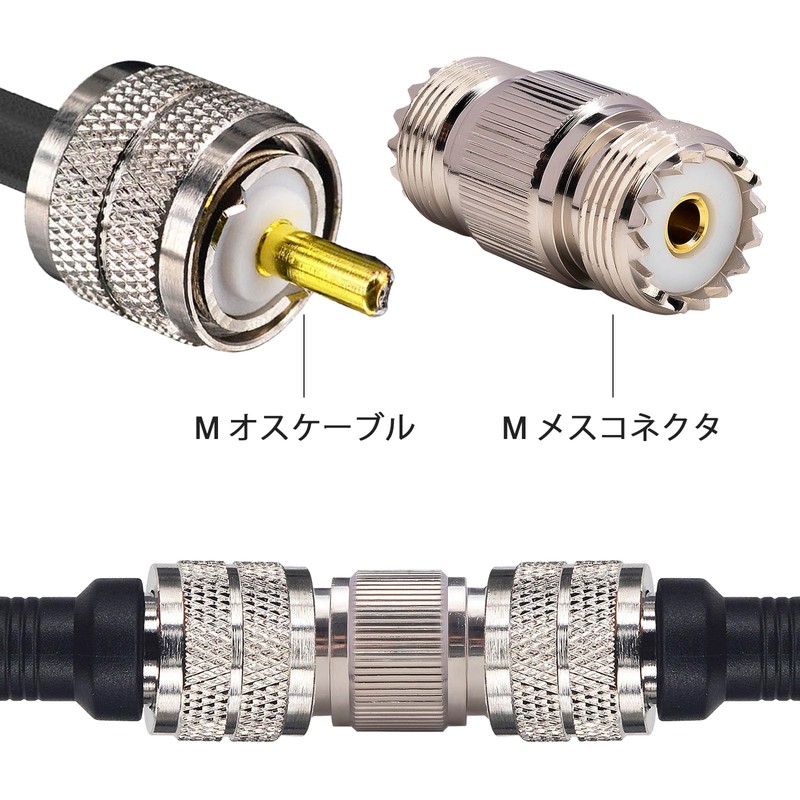 leeyovk 2pcs M Conversion Connector Female to Female M Connector