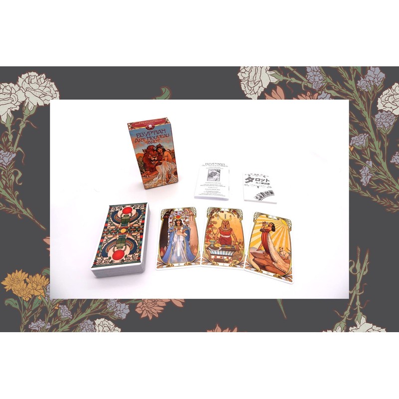 Egyptian Art Nouveau Tarot [Tarot Divination Instructions Included] [Genuine Lo